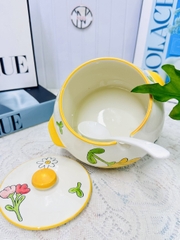 HŨ ĐỰNG DẦU MỠ MẪU HOA HOẠ TIẾT 800ml (6)