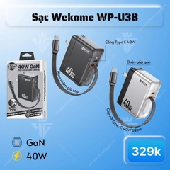 CỐC SẠC NHANH 40W DÂY LIỀN CÁP CHÍNH HÃNG WEKOME U38 (20)