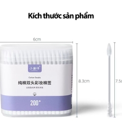 Hộp 200 tăm bông hai đầu 97G mẫu đầu vừa tiện dụng (1)