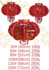 ĐÈN LỒNG ĐIỆN XOAY SIZE 120# ( ĐK 65cm) LOẠI 1 - TẾT