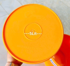 Thùng Bê, Xô Nhựa Vàng 5L Nguyên Ba , Dầy Nặng (2)