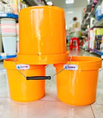 Thùng Bê, Xô Nhựa Vàng 5L Nguyên Ba , Dầy Nặng (2)