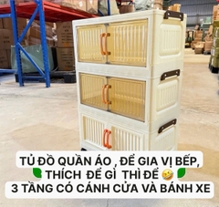 TỦ ĐỰNG ĐỒ 3 TẦNG LUMI, TỦ QUẦN ÁO, TỦ BẾP (15)