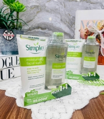 KM SỮA RỬA MẶT SIMPLE TRẮNG ĐỤC 150ml CHO DA THƯỜNG CẤP ẨM + TẶNG 1 TẨY TRANG 200ml (Ko áp dụng giảm 10)