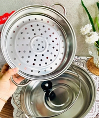 Nồi Hấp 2 Tầng inox Size 28cm Full Box (4) '