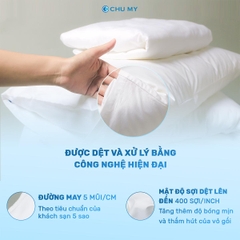 Thumbnail Vỏ Gối T400 Khách Sạn Chu My (100% Cotton Satin) - Bóng Mượt & Đẳng Cấp 2