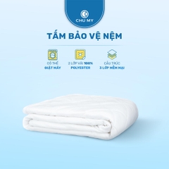 Thumbnail Tấm bảo vệ đệm cao cấp 3 lớp chần bông ô vuông - Ngăn nước bụi bẩn - Giữ sạch nệm 1