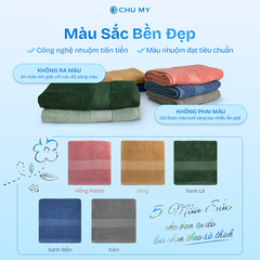 Thumbnail Khăn Tắm Màu Hàn Quốc 70x140cm Cotton 430g 5