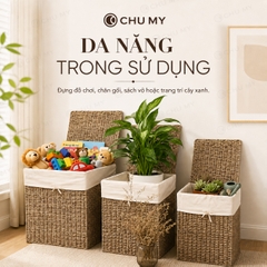 Thumbnail Thùng Cói Đa Năng Có Vải Lót – Giỏ Đựng Đồ Tự Nhiên Bền Đẹp 2