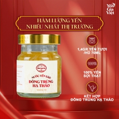 Nước Yến Sào Đông Trùng Hạ Thảo 70ml - Hộp 6 Hũ