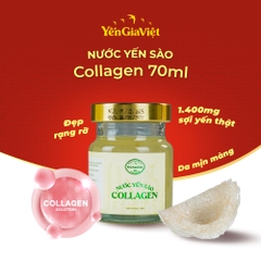 Set 6 hũ nước yến sào Collagen Yến Gia Việt giúp hạn chế lão hóa da, tăng độ đàn hồi, săn chắc da - hũ 70ml