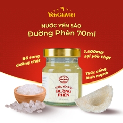 Set 6 hũ nước yến sào Đường phèn Yến Gia Việt giúp bồi bổ sức khỏe, hạn chế lão hóa, tăng đàn hồi da - hũ 70ml