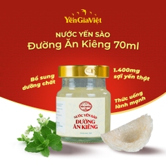 Nước Yến Sào Đường Ăn Kiêng 70ml - Hộp 6 Hũ