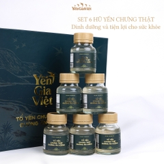 [Set 6 hũ 7.5G Yến Tươi] Tổ Yến Chưng Thật Đường ăn kiêng Yến Gia Việt cao cấp cho người tiểu đường - hũ 75ml