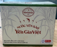 Nước Yến Sào Đường Ăn Kiêng 70ml - Thùng 60 Hũ