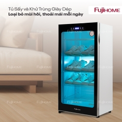 Fujihome SD128 – tủ sấy giày dép cỡ lớn 128L cho cả nhà, khử mùi UV Ozone