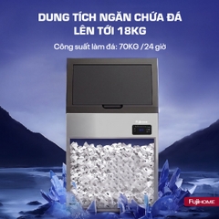 Máy làm đá công suất lớn Fujihome IM70C 70kg/ngày, ngăn chứa 18kg