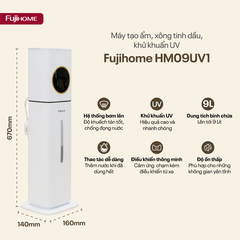 Máy tạo ẩm dáng cây Fujihome HM09UV1 9 lít - phòng khách, văn phòng tới 60m²