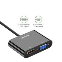 Cáp Micro HDMI to VGA, HDMI chính hãng Ugreen 30355 | Hàng chính hãng