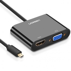 Cáp Micro HDMI to VGA, HDMI chính hãng Ugreen 30355 | Hàng chính hãng
