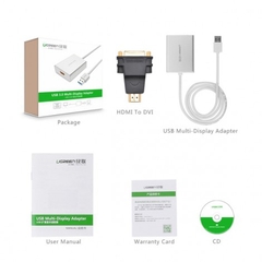 Cáp chuyển USB 3.0 to HDMI cao cấp chính hãng Ugreen 40229 | Hàng chính hãng