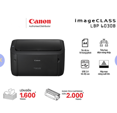 Máy in laser đen trắng Canon LBP6030B Black (A4/A5/ USB | Hàng chính hãng