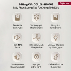 Máy tạo ẩm siêu âm Fujihome HM06E 6L cảm ứng, remote – êm cho phòng ngủ