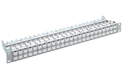 Patch Panel 19inch 1U 48 Port RJ45 Cat 6A ELISO Gray