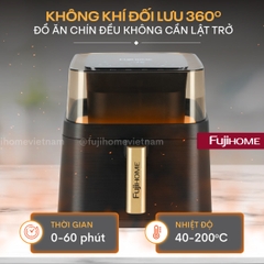 Nồi chiên không dầu cửa kính Fujihome A8DG2 8 lít nướng gà nguyên con