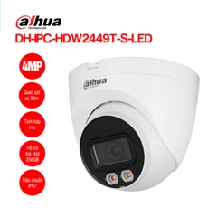Camera IP 4MP Dome DAHUA DH-IPC-HDW2449T-S-LED | Hàng chính hãng