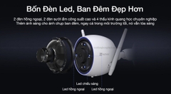 Camera Wifi ngoài trời Ezviz H3 2K | Hàng chính hãng