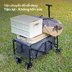 Xe kéo đồ cắm trại gấp gọn Fujihome CT80 cho gia đình, chở đến 80kg