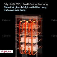Tủ sấy bát Fujihome DD220 220 lít cảm ứng, UV + Ozone - cho quán ăn và bếp văn phòng