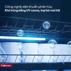 Tủ sấy bát Fujihome DD180 180 lít màn LED cảm ứng - cho nhà nhiều thế hệ, quán nhỏ