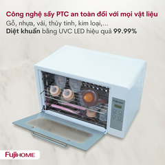 Tủ sấy bát và bình sữa mini Fujihome DD24 24 lít, khử khuẩn UVC