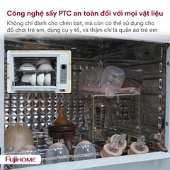 Tủ sấy bát gia đình Fujihome DD38 38 lít, UVC và Ion âm, chỉnh nhiệt