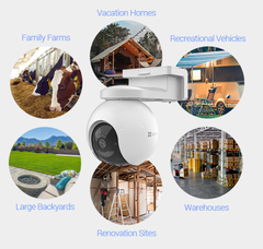 Camera không dây quay quét dùng pin 4G 2K Ezviz EB8(4G) | Hàng chính hãng