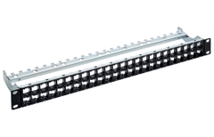 1U Empty Black Patch Panel HD Eliso 48P
