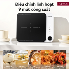 Fujihome IC1901W – bếp từ đơn 1900W núm xoay, hẹn giờ 180 phút, quạt đôi mát máy