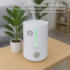 Máy tạo ẩm Fujihome HM06M 6L núm xoay – êm, dễ dùng cho ông bà và phòng bé