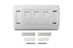 Mặt ổ cắm tam COMMSCOPE US Style Decorator Faceplate Kit 3-Port  (2-1427030-3) | Hàng chính hãng