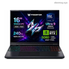 Laptop Acer Predator Helios Neo 16 AI PHN16-I71-97VK (Core Ultra 9 290HX Plus, RTX 5080 16GB, 32GB, 512GB SSD, 16 inch WQXGA 240Hz, Win 11, Đen)