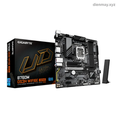 Mainboard Gigabyte B760M DS3H WIFI6E GEN5 (Intel B760, LGA1700, DDR5, Micro-ATX) - Build PC Intel văn phòng, gaming tầm trung