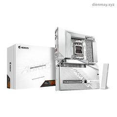 Mainboard Gigabyte B850 AORUS STEALTH ICE (AMD B850, Socket AM5, ATX, DDR5, Wi-Fi 7) - Build PC AM5 phong cách giấu dây, tông trắng