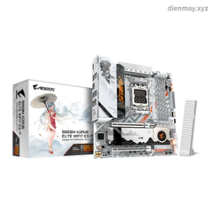 Mainboard Gigabyte B850M AORUS ELITE WIFI7 ICE-P DDR5 (AM5, Micro-ATX, Trắng) - Build PC AMD AM5 tông trắng, gaming