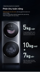 Máy Giặt Sấy Xiaomi MJ206 15kg 7kg | Động Cơ Inverter, Giặt Hơi Nước, Kết Nối App | Chính Hãng, Giá Tốt