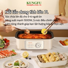 Nồi lẩu hấp đa năng Kungfu KF-NHM01 (vặn cơ) | Hàng chính hãng