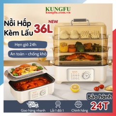 Nồi lẩu hấp đa năng Kungfu KF-NHM01 (vặn cơ) | Hàng chính hãng