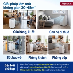 Fujihome PAC14N – máy lạnh di động 14000BTU không cần cục nóng, điều khiển qua app