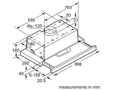 Máy hút mùi âm tủ Bosch DFT93AC50 | Hàng chính hãng